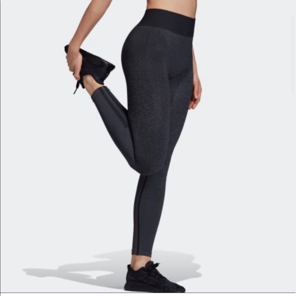 Adidas Primeknit grey‎ black knit legging pants XS